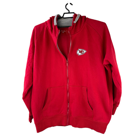 Kansas City Chiefs KC Red Antigua Victory Long Sleeve Full Zip Jacket Men's 2XL - Picture 11 of 11